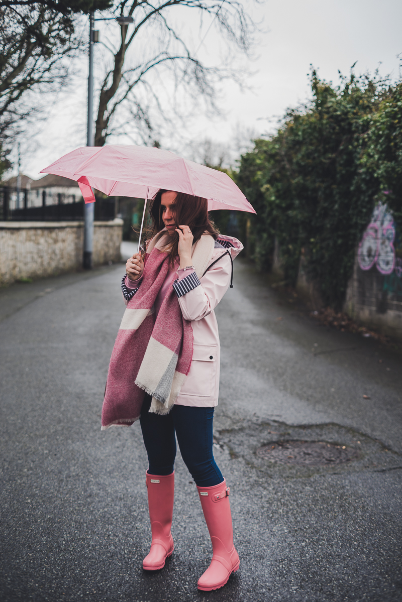 Pink Rain Boots in a Grey Day | Hunter 